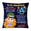 Personalized Gift For Grandson Galaxy Hug This Pillow 30878 1