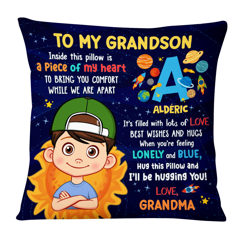 Personalized Gift For Grandson Galaxy Hug This Pillow 30878 Primary Mockup