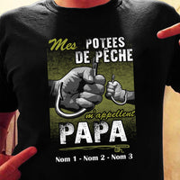 Personalized Dad Fishing  French Papa Pêche T Shirt AP94 26O53 thumb 1