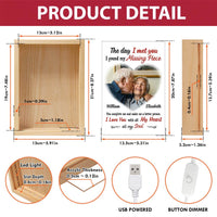 Personalized Couples Gift Upload Photo The Day I Met You Picture Frame Light Box 31298 thumb 1