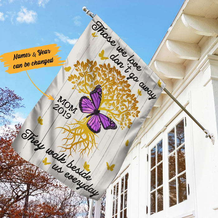 Personalized Memorial Mom Dad Butterfly Garden Flag JL112 95O53 1
