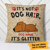 Personalized Dog Glitter Not Hair Pillow JR212 81O60 (Insert Included) thumb 1