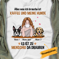 Personalized Dog Mom Coffee German Hund Kaffee T Shirt AP73 81O34 thumb 1