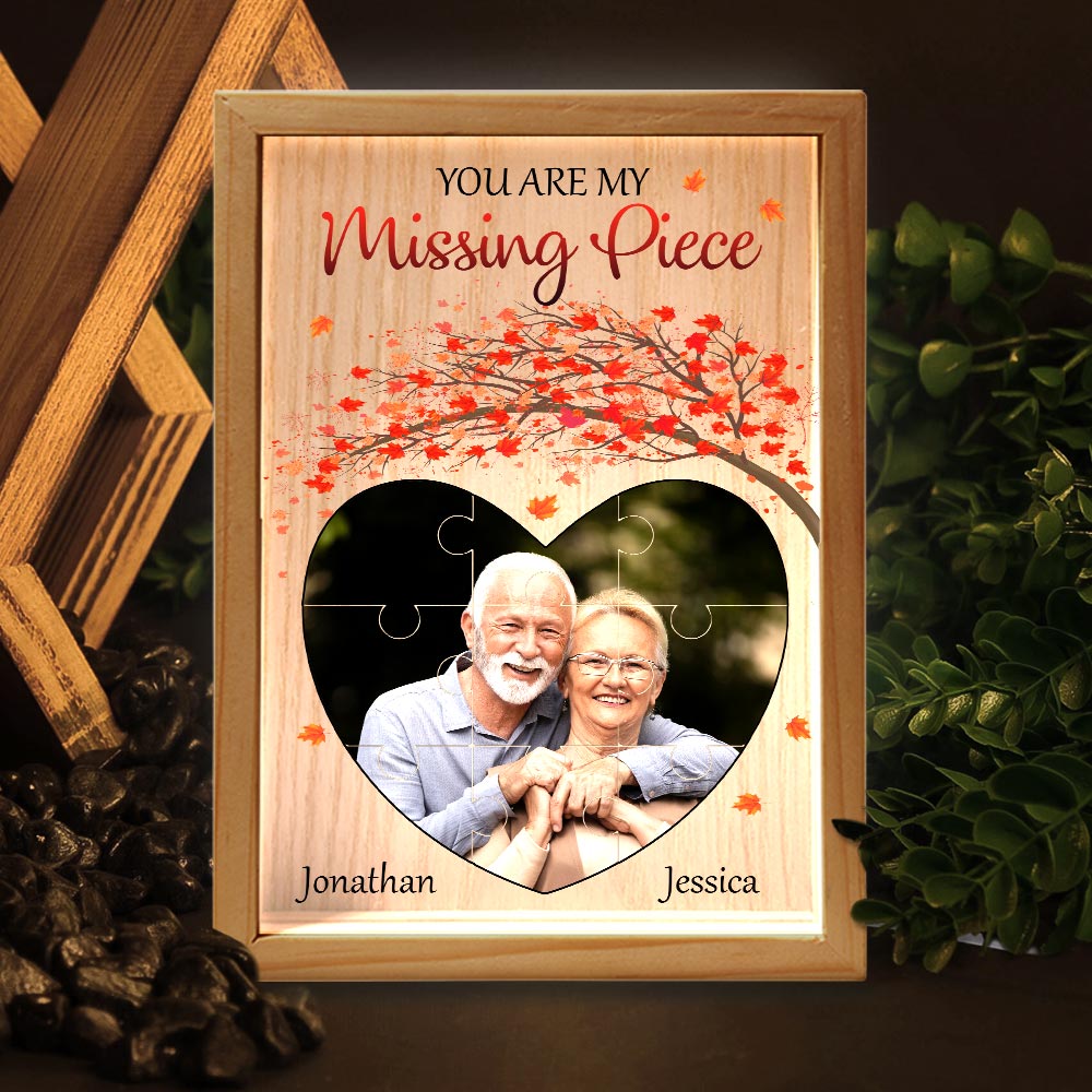 Personalized Couple You Are My Missing Piece Picture Frame Light Box 31493 Primary Mockup