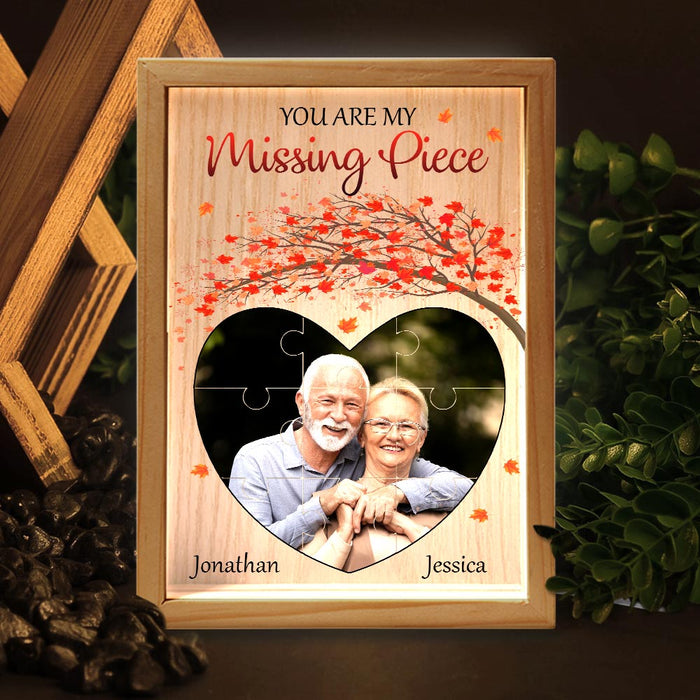 Personalized Couple You Are My Missing Piece Picture Frame Light Box 31493 1