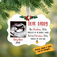 Personalized Baby Ultrasound Dear Dad Benelux Ornament NB125 81O58 thumb 1