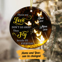 Personalized Memorial Mom Dad Butterfly Heaven Ornament OB246 99O60 thumb 1