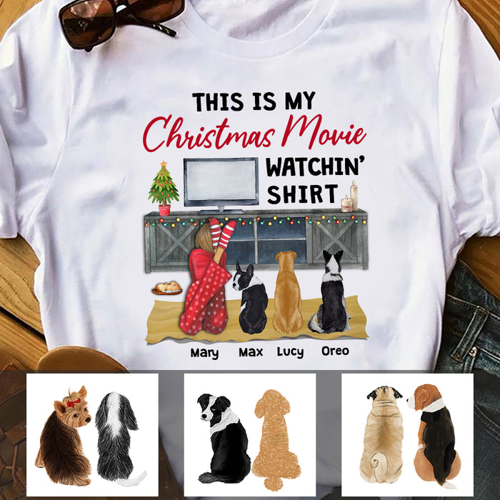 Personalized My Christmas Movie Watching With Dog T Shirt OB312 85O47 1