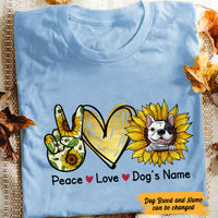 Personalized Dog Sunflower T Shirt AP136 87O47 thumb 1