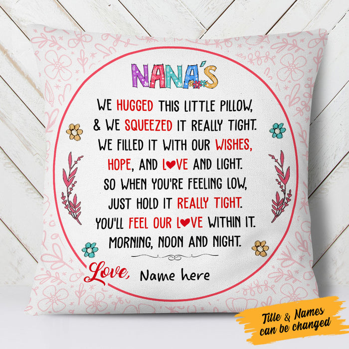 Personalized Grandma Hugged This  Pillow NB193 30O53 (Insert Included) 1