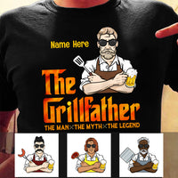 Personalized BBQ The Grillfather Dad T Shirt JL92 24O53 thumb 1