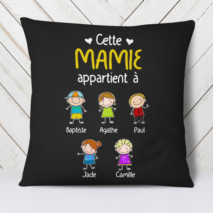 Personalized Papy Mamie French Grandma Grandpa Belongs Pillow MR234 81O34 1
