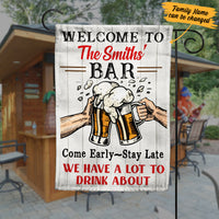Personalized Backyard Bar Gardening Come Early Flag AG123 30O34 thumb 1