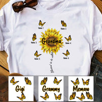 Personalized Mom Grandma Sunflower T Shirt MR262 30O60 thumb 1