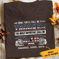 Personalized Dad Trucker  T Shirt MY155 95O53 thumb 1