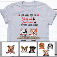 Personalized Cane E Vino Italian Dog And Wine T Shirt AP156 67O60 thumb 1