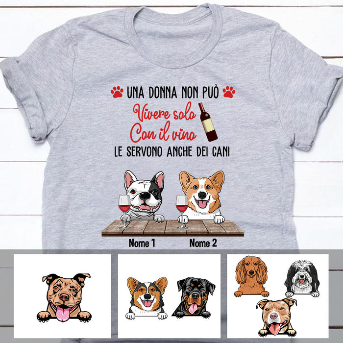 Personalized Cane E Vino Italian Dog And Wine T Shirt AP156 67O60 1