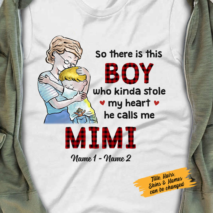 Personalized Grandma Heart T Shirt MR111 81O58 1