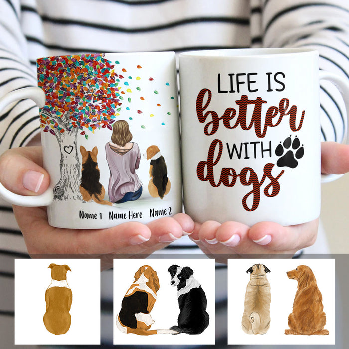 Personalized Life Is Better With Dogs Mug FB11 26O60 1