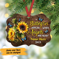 Personalized Sunflower Butterfly Memorial Benelux Ornament NB261 67O47 thumb 1
