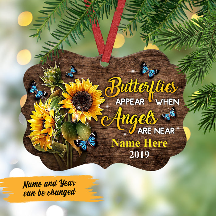 Personalized Sunflower Butterfly Memorial Benelux Ornament NB261 67O47 1