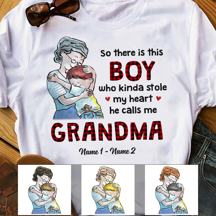 Personalized Grandma Heart T Shirt MR111 81O58 1