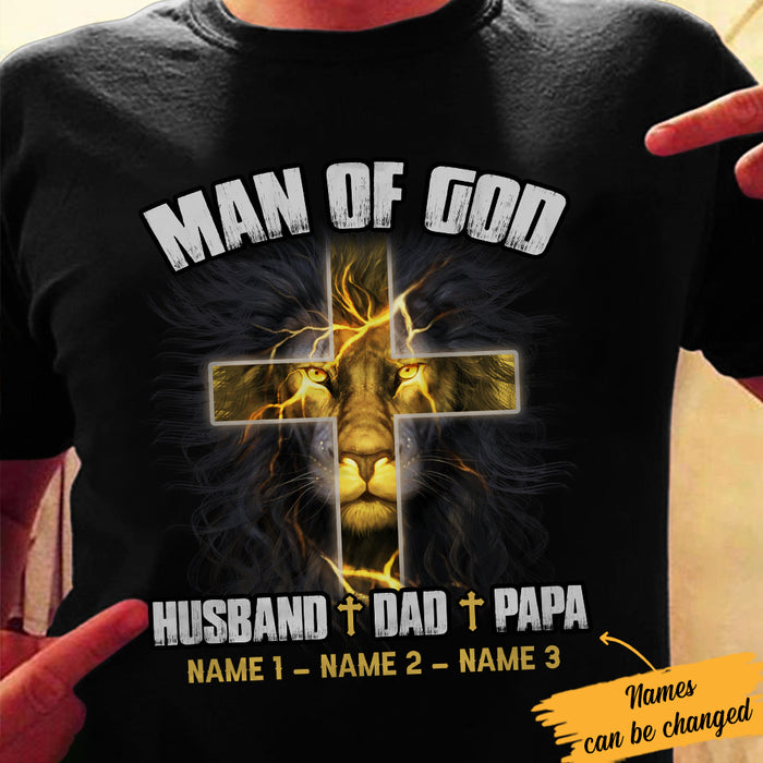 Personalized Dad Grandpa Lion T Shirt MY271 95O34 1