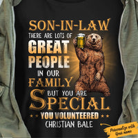 Personalized Son-in-Law Bear T Shirt JN131 95O65 thumb 1