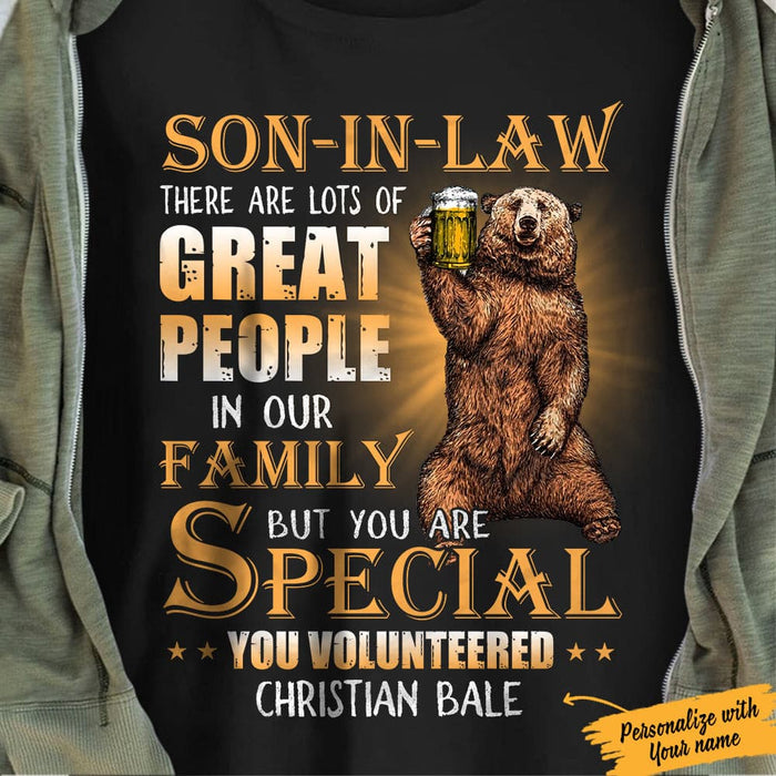 Personalized Son-in-Law Bear T Shirt JN131 95O65 1