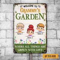 Personalized Grandma Garden Metal Sign JN303 30O58 thumb 1