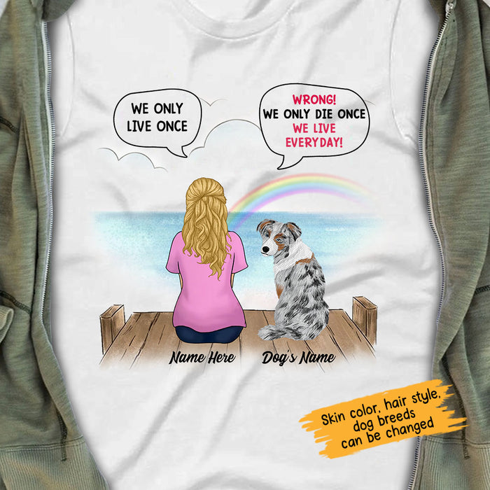 Personalized Dog Mom T Shirt AP202 87O58 1