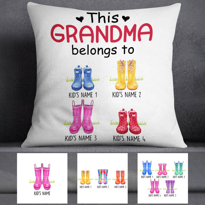 Personalized This Grandma Belongs To Boots  Pillow SB253 65O53 (Insert Included) 1