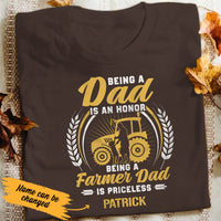 Personalized Farmer Being A Dad Is An Honor T Shirt JL282 26O53 thumb 1