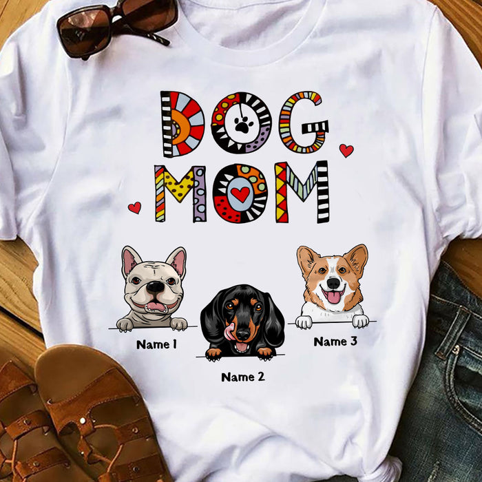 Personalized Dog Mom Cute T Shirt FB221 81O58 1