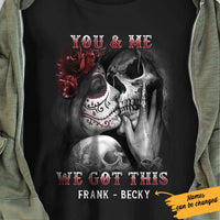 Personalized Skull Husband & Wife T Shirt JN167 95O61 thumb 1