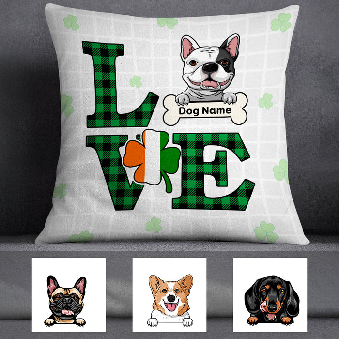 Personalized Irish Patrick Day Dog Love Pillow JR272 65O57 (Insert Included) 1