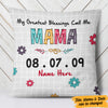 Personalized Blessed To Be Called Mom Pillow FB202 30O47 (Insert Included) 1