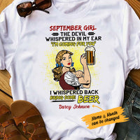 Personalized Beer Girl September Girl T Shirt JL273 30O53 thumb 1