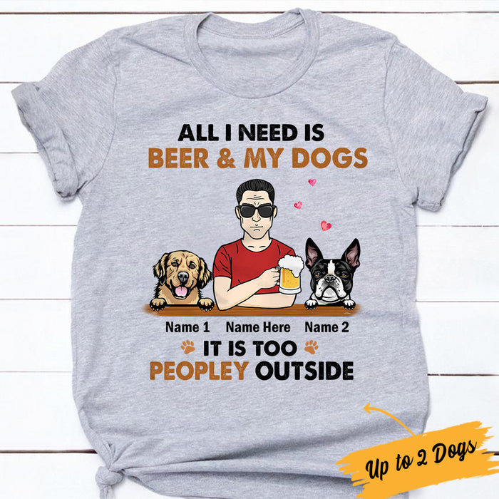 Personalized Dog Dad Too Peopley T Shirt AP201 81O34 1