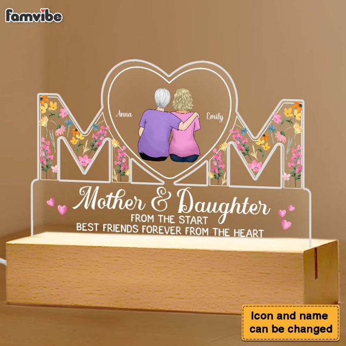 Personalized Mother And Daughter From The Star Plaque LED Lamp Night Light 30408 1