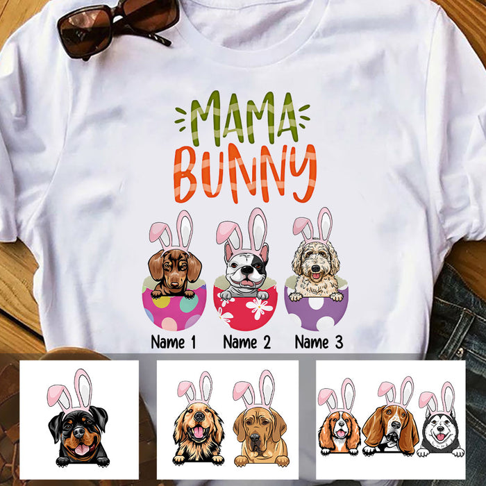 Personalized Easter Mom Bunny Dog T Shirt FB242 65O60 1