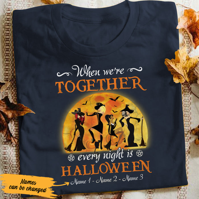 Personalized Witch Friends Every Night Is Halloween T Shirt SB74 87O47 1