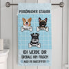Personalized Persönlicher Stalker Hund German Personal Stalker Dog Towel AP92 67O36 1