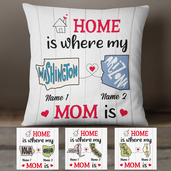 Personalized Home Is Long Distance  Pillow SB2443 30O47 (Insert Included) 1