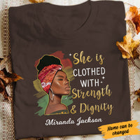 Personalized BWA Clothed  With Strength And Dignity T Shirt JL311 30O34 thumb 1
