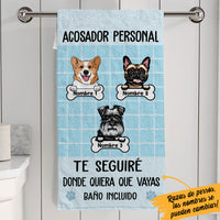 Personalized Acosador Personal Perro Spanish Personal Stalker Dog Towel AP136 67O36 thumb 1