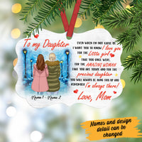 Personalized To My Daughter Mom Letter MDF Ornament NB42 29O60 thumb 1
