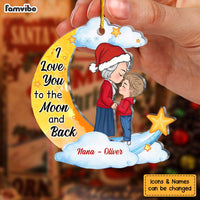 Personalized Christmas Gift For Grandson Love To The Moon And Back Ornament 30528 thumb 1