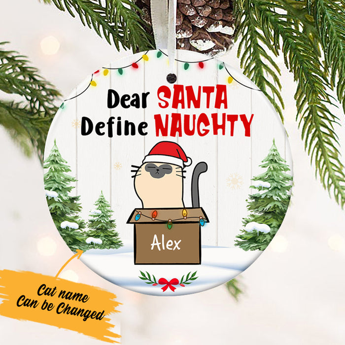 Personalized Define Naughty Cat  Ornament OB291 29O57 1