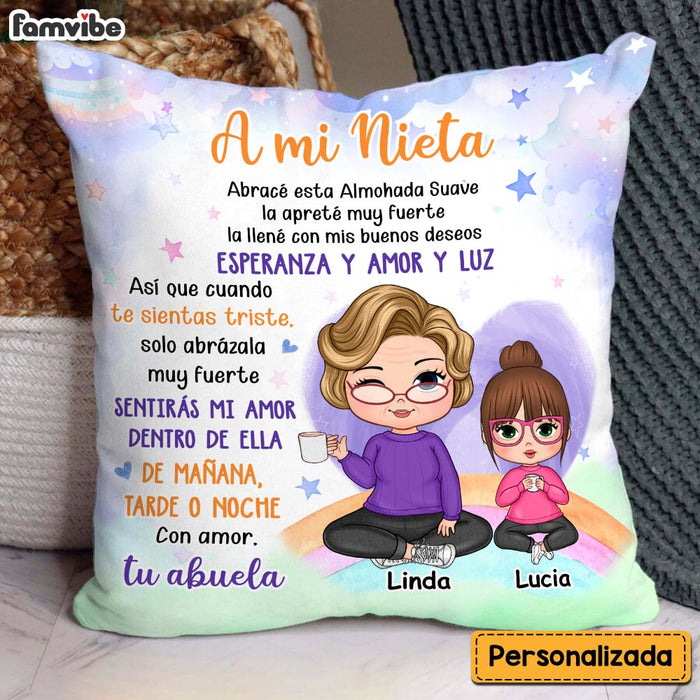 Personalized Gift For Granddaughter Hug This Spanish Pillow 30699 1